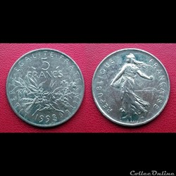 5 Francs Semeuse 1993