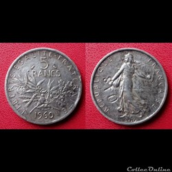 5 Francs Semeuse contremarquée "OAS"