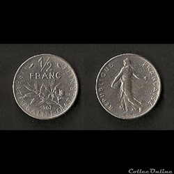 1/2 Franc Semeuse 1967