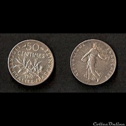 50 Cts Semeuse (Argent) 1918