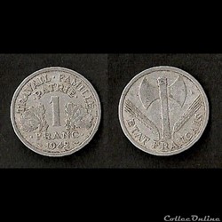 1 Franc Francisque 1942