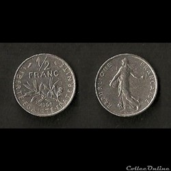 1/2 Franc Semeuse 1968