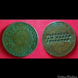 10 Cts Cérès Contremarquée "MITCHELL SAW MAKER BRIGHTON"