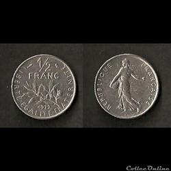1/2 Franc Semeuse 1972