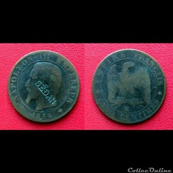 5 Cts Napoléon III contremarquée "SÉDAN"