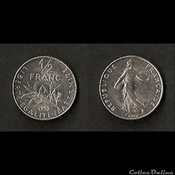 1/2 Franc Semeuse 1993