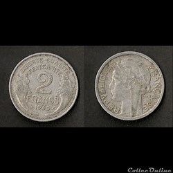 2 Francs Morlon Aluminium 1949