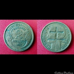 2 Fr Morlon contremarque croix de Lorraine