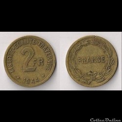 2 Francs France Libre 1944