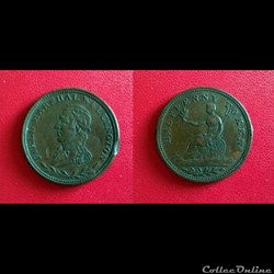 CANADA Half Penny Token FIELD MARSHAL WELLINGTON (1811-1813)