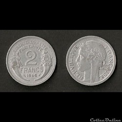 2 Francs Morlon Aluminium 1946