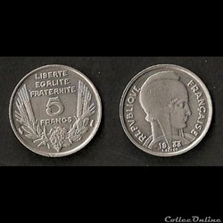 5 Francs Bazor 1933