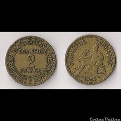 2 Francs Chambres de Commerce 1924