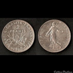 2 Francs Semeuse 1917