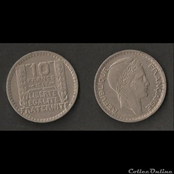 10 Francs Turin 1947 (Petite Tête)