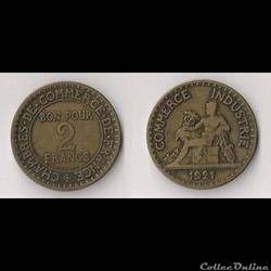 2 Francs Chambres de Commerce 1921