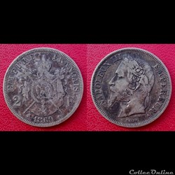 2 Francs Napoléon III Contremarquée SEDAN 1869 A