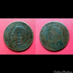 10 Cts Napoléon III Contremarquée "SEDAN"