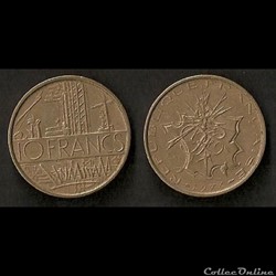 10 Francs Mathieu 1974 (Tranche B)