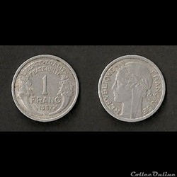 1 Franc Morlon Alu 1957 B