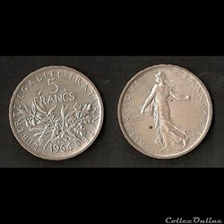 5 Francs Semeuse Argent 1964