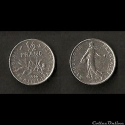 1/2 Franc Semeuse 1966