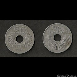20 Cts Etat Français 1943 (Poids Léger)