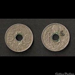 5 Centimes Lindauer Maillechort ·1938·
