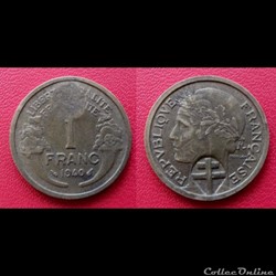1 Franc Morlon poinçon croix de lorraine (2)