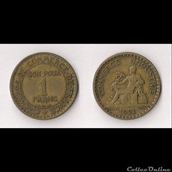1 Franc Chambres de Commerce 1921