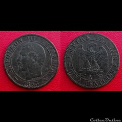 5 Cts Napoléon III Tête Nue 1853 A
