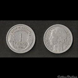 1 Franc Morlon Alu 1945