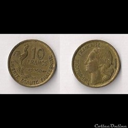10 Francs Guiraud 1958