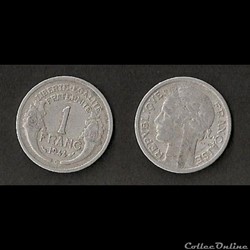 1 Franc Morlon Alu 1944 C