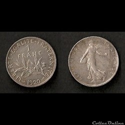 1 Franc Semeuse (Argent) 1920