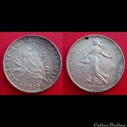 2 Francs Semeuse 1919