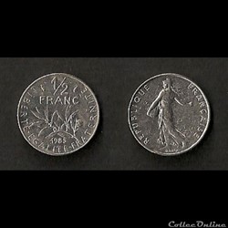 1/2 Franc Semeuse 1985