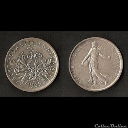 5 Francs Semeuse Argent 1969