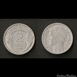 2 Francs Morlon Aluminium 1944