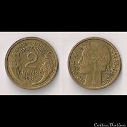 2 Francs Morlon Bronze/Alu 1937