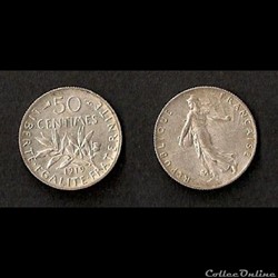 50 Cts Semeuse (Argent) 1919