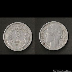 2 Francs Morlon Aluminium 1941