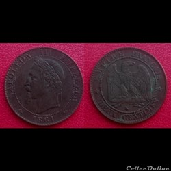 2 Cts Napoléon III Tête Laurée 1861 K