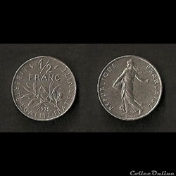 1/2 Franc Semeuse 1975