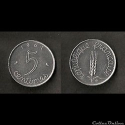 5 Centimes Épi 1961