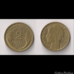 2 Francs Morlon Bronze/Alu 1939