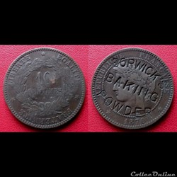 10 Cts Cérès Contremarquée "BORWICK'S BAKING POWDER"