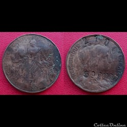 10 Cts Dupuis Contremarquée "2108 -59626"