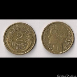 2 Francs Morlon Bronze/Alu 1941