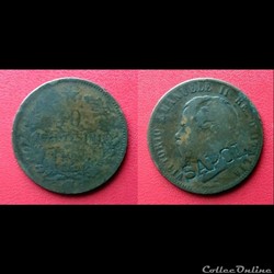 10 Centesimi contremarquée "SAPOL"